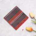 Classic striped pocket square men suit handkerchief formal wedding party suit accessory detail - Polyester Silk Pocket Square-R