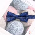 Pajarita de poliester azul floral para hombre, elegante accesorio de ropa casual. - Estilo 3