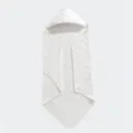 Soft white pure cotton muslin hooded baby bath towel and breathable swaddle blanket - 90*90cm / White