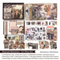Retro museum themed journal stationery gift set with stickers and notebooks - 147 Pieces/Pack / Museum Imprint