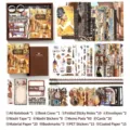 157-teiliges Vintage-Briefpapier-Set im ägyptischen Stil für Journaling und DIY-Projekte - 157 Teile / Ägyptischer Stil