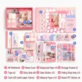 Kit de journal rose avec autocollants et ruban - Ensemble de 155 Pièces / Tu deviens très doux