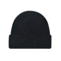 Classic solid black cuffed knitted beanie hat for men and women unisex winter warm skull cap - One Size / Charcoal Gray