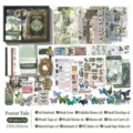 Coffret cadeau de scrapbooking rétro sur le thème papillon - Lot de 140 pièces / Histoires de la Forêt