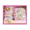 Coffret cadeau journal intime rose motif chat avec carnet et autocollants mignons - Ensemble de Carnet / Coffret Cadeau Chat Snapper