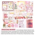 Coffret cadeau journal A6 avec autocollants décoratifs, rubans et blocs-notes - Ensemble de Papeterie 12 Pièces / Moment de loisir