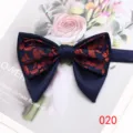 Uomo affari retro doppio strato farfallina elegante stampa piuma vestito da sposa accessorio - Colore 020