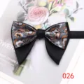 Farfalla uomo doppio strato paisley vestito vintage smoking elegante accessorio collo - 026