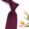 Men's business fashion paisley necktie in deep red, elegant handcrafted formal tie design. - Dark Red Paisley (009)