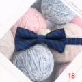 Pajarita a rayas azules y verdes para hombre, seda de poliéster, estilo casual de negocios. - Estilo 18