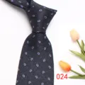 Men's business fashion paisley necktie, classic dark patterned tie detail for formal wear. - Dark Paisley (024)