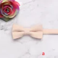 Nenes pajarita color sólido moda terciopelo lazo ajustable cuello para niños niñas - Estilo A