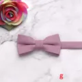 Kids Korean velvet solid color bow tie, cute style, soft fabric, perfect for children. - Style G