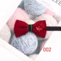 Farfallino da uomo in velluto bordeaux matrimonio strass perle dettaglio accessorio - Colore 002