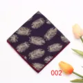 Heren formele business pak pochet met elegant verenpatroon voor huwelijksbanket. - 002 Gouden Veer