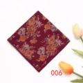 Heren bloemen pochet zakdoek voor bruiloft zakelijk pak accessoires stijlvol borstdoekje - 006 Bordeauxrode Bloemen