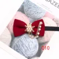 Farfallina bordo sposo con cristallo fiocco di neve catena di perle abito matrimonio - Colore 010
