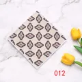 Pochette da abito uomo, fazzoletto fantasia geometrica vintage per banchetti di nozze. - Geometrico Retro Beige (012)