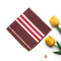 Herren Anzug Einstecktuch Seide Taschentuch Business Hochzeit gestreiftes Brusttaschentuch - Weinrot Gestreift