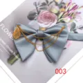Farfallina grigia da uomo con catena dorata ciondolo foglia moda accessorio casual chic - Grigio