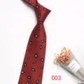 Cravatta da uomo rossa classica con motivo a rombi accessorio per abito elegante - Colore 003