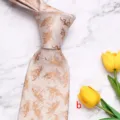 Men's business formal polyester silk tie with classic horse jacquard pattern for wedding. - Style B