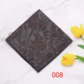 Heren zakdoek van polyester met klassiek paisley patroon, elegant kostuum accessoire. - 008
