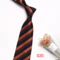 Cravatta da uomo 8cm vintage a righe, elegante accessorio business per abito nero marrone. - Colore 020