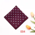Bordo rode pochet voor heren pak zakdoek formele bruiloft zaken bloemen patroon stijl - 004