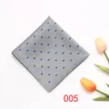Pochette de costume homme gris motif floral bleu mouchoir de poche mariage accessoire - 005