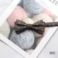Men Elegant Brown Floral Print Bow Tie Business Formal Wear Stylish Gentleman Neckwear - Color 002