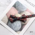 Mens stylish floral bow tie in blue fabric for wedding and formal wear variation - 011