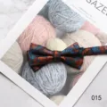 Blue brown floral print men bow tie variant, elegant formal wear necktie accessory for suits. - Color 015