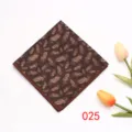 Pochette da uomo marrone con motivo a piume per abito da sposa affari abbigliamento formale. - Colore 025