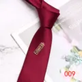 Burgundy mens wedding tie 7cm width polyester material with double happiness pendant detail. - Color 009
