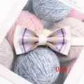 Pajarita de doble capa para hombre elegante corbata a rayas para traje de boda negocios - Color 004