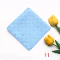 Mens light blue pocket square suit handkerchief featuring elegant geometric print details. - Pocket Squares 11
