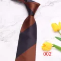 Corbata de rayas de negocios para hombre de 8 cm, corbata jacquard vintage para la oficina. - Color 002