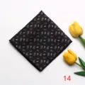 Mens classic black paisley pocket square suit handkerchief wedding party formal accessory - Pocket Squares 14