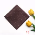 Men's brown paisley pocket square, classic suit handkerchief for business and wedding events. - Pocket Squares 15
