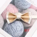 Nœud papillon homme double couche blanc or mode affaires style britannique mariage accessoire détail - Couleur 011