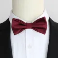 Variante de pajarita burdeos para hombre, accesorio formal elegante para bodas y eventos. - Color 003