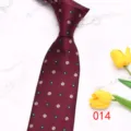 Cravatta da uomo bordeaux in jacquard business con motivo geometrico, elegante cravatta retrò. - Colore 014