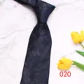 Cravatta da uomo in jacquard con motivo floreale vintage, cravatta elegante di alta qualità. - Colore 020