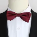 Elegante bordeaux rode vlinderdas voor heren, ideaal voor formeel pak, bruiloft en bruidegom - Kleur 007