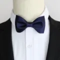 Donkerblauwe heren vlinderdas voor formeel pak bruiloft zaken feestelijke kleding - 012