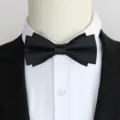 Zwarte meerlaagige formele herenvlinderstrik variant voor bruiloften en zakelijke events. - Kleur 015