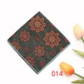 Heren retro bloemen pochet voor formeel kostuum stijlvolle borst zakdoek accessoire - 014 Donkergrijze Oranje Bloemen