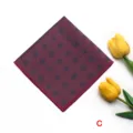 Burgroten Herren Einstecktuch, klassisches geometrisches Muster Hochzeitsanzug Taschentuch. - Burgund Blau Geometrisch
