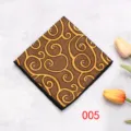 Taschino da uomo matrimonio affari fazzoletto marrone con motivo oro elegante e chic - Colore 005